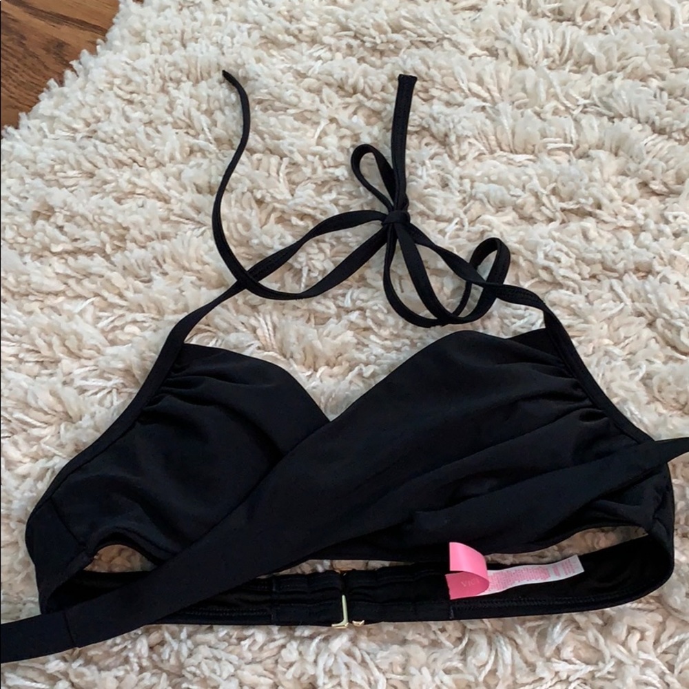 Victoria Secret black wrap bikini top